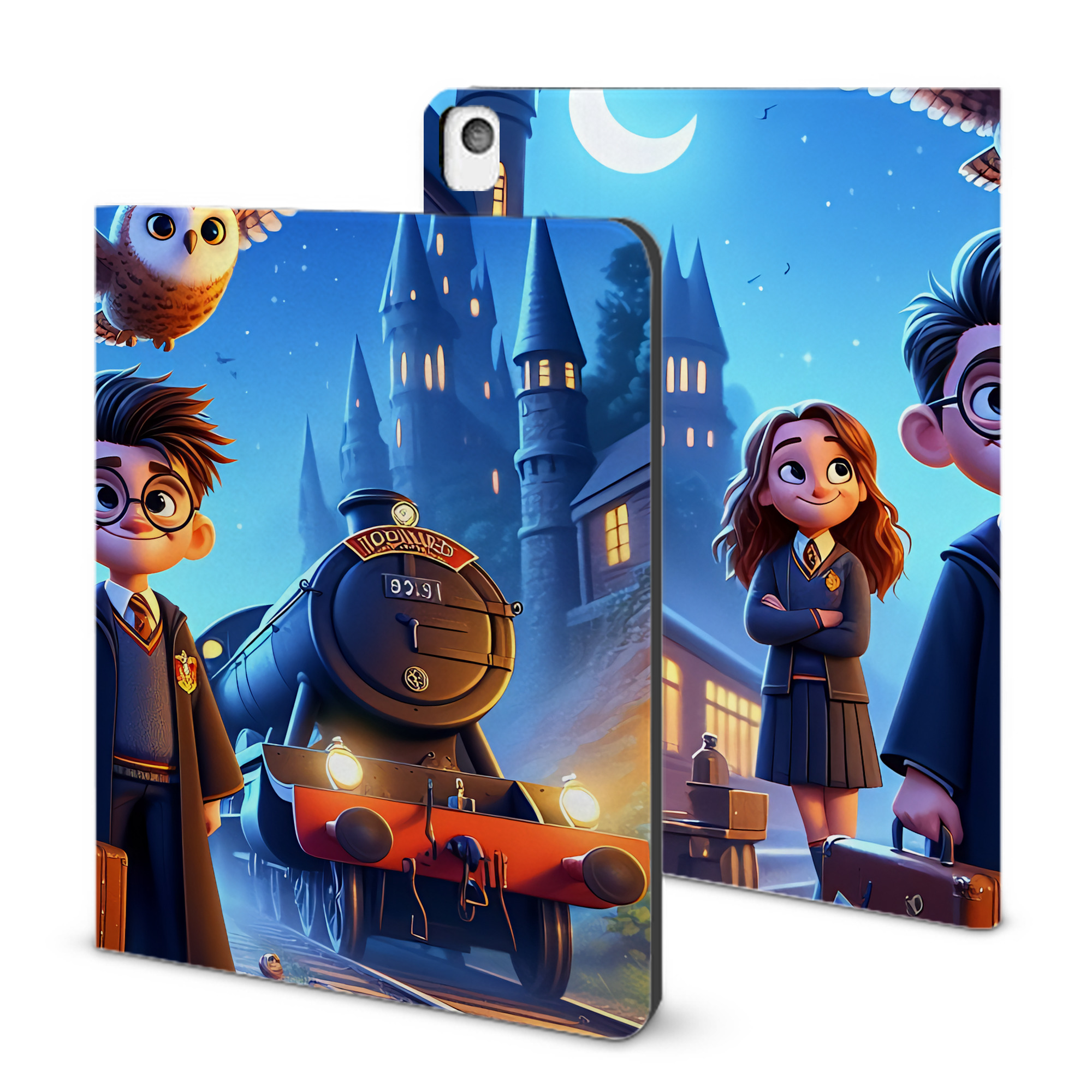 （画像用） Harry Potter ハリー・ポッターシリーズ IPadケース ペンホルダー付き ブックスタイルデザイン